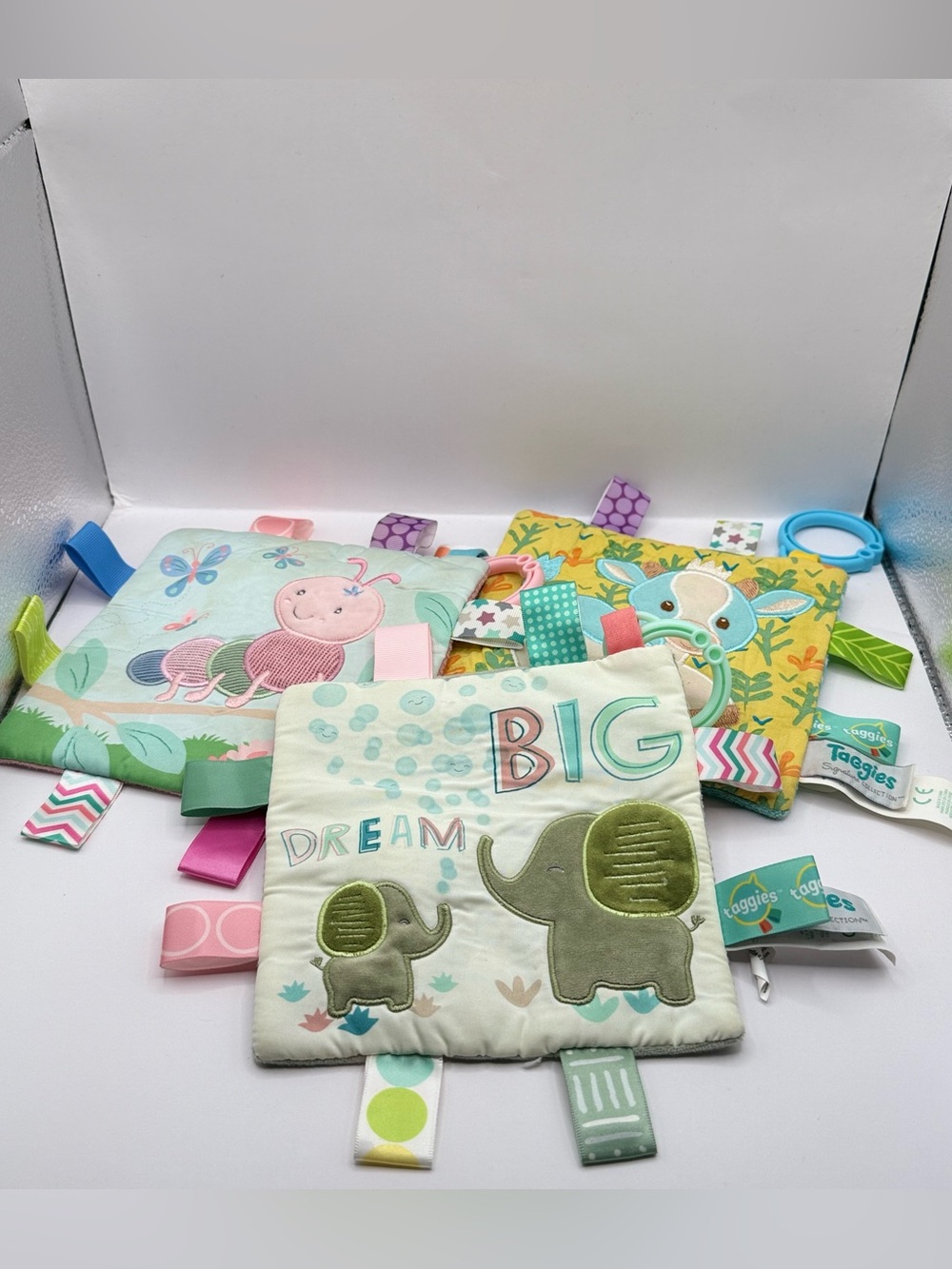 Mary Meyer TaGgies Kids Crinkle Book Pages Soft Book with Keychain